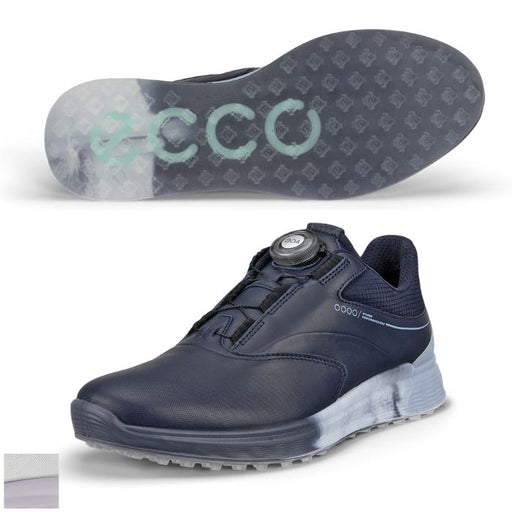 Ecco 2014 Ladies Biom Golf Lace Shoes 7/7.5 (EUR 38) Black/Turquoise (#100013-58465) - Fairway Golf