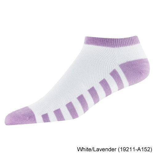 FootJoy Ladies ProDry Lightweight Low Cut Golf Socks White/Lavender (19211-A152) - Fairway Golf