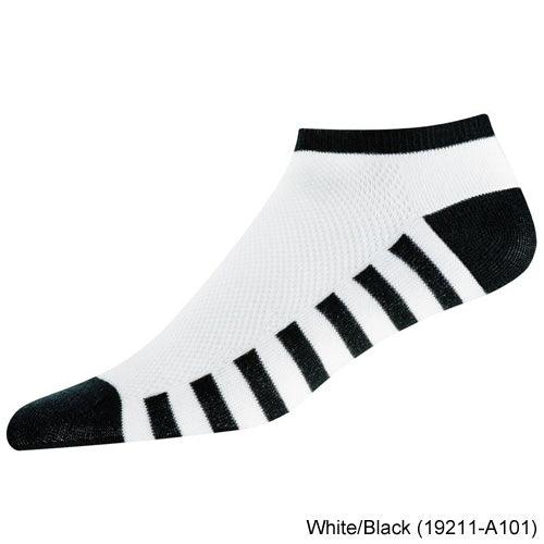FootJoy Ladies ProDry Lightweight Low Cut Golf Socks White/Black (19211-A101) - Fairway Golf