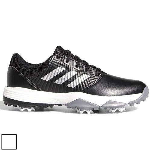adidas CP Traxion Kids Unisex Golf Shoes 2 Core Black/Silver Metallic/Clou - Fairway Golf