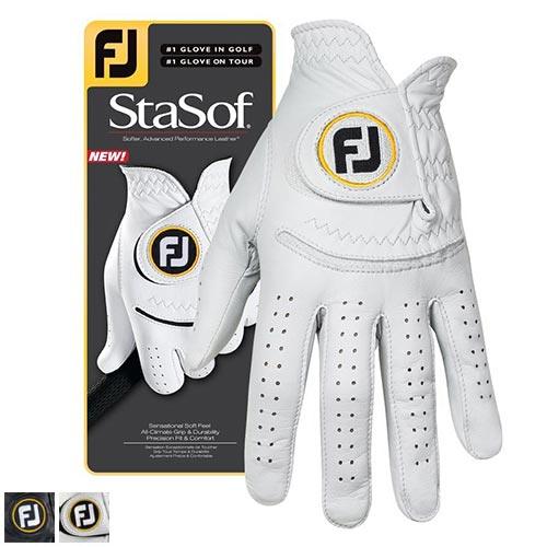 FootJoy StaSof Golf Glove - Prior Generation ML Pearl/Black RH/Regular - Fairway Golf