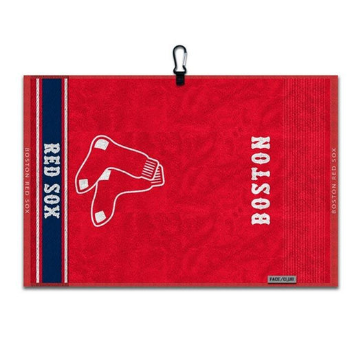 MLB Boston Red Sox Face/Club Jacquard Golf Towel Boston Red Sox - Fairway Golf