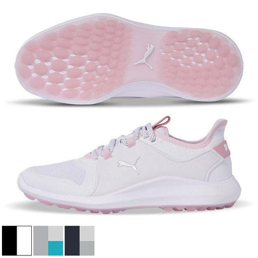 PUMA Ladies IGNITE FASTEN8 Golf Shoes 8.5 Puma White/Puma Silver/Pink Lad - Fairway Golf