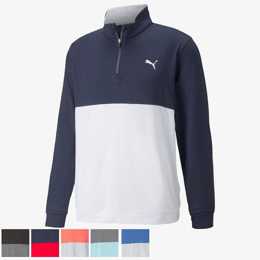 Puma Gamer Colorblock Golf 1/4 Zip XXL Navy Blazer/Bright White (53298 - Fairway Golf