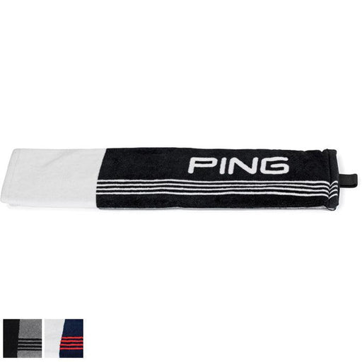 Ping Tri-Fold Towel Navy/White/Red (35951-02) - Fairway Golf