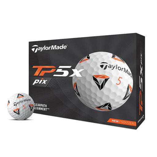 TaylorMade TP5x Pix Golf Balls White (Sleeve/3 Ball Pack) - Fairway Golf