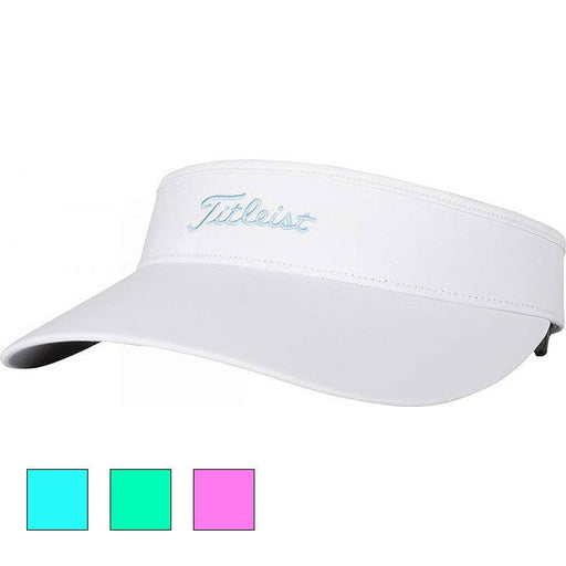 Titleist Ladies Sundrop Golf Visor White/Teal Script (TH21VWSDT) - Fairway Golf