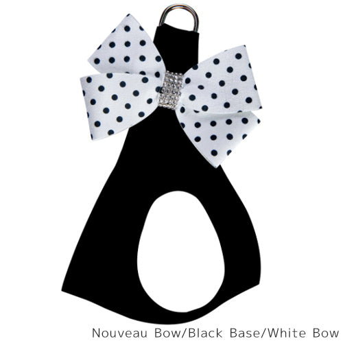 Susan Lanci Polka Dot Step In Harness S Nouveau Bow/Black Base/White Bow