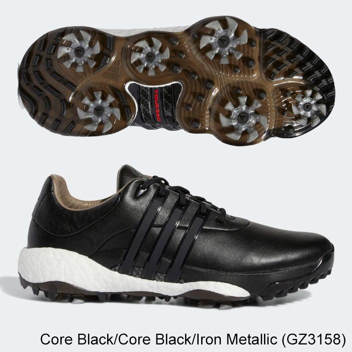 Adidas Tour360 22 Golf Shoes 11.5 Core Black/Core Black/Iron Metallic (GZ3158)