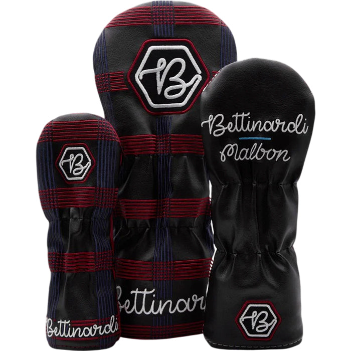 Malbon x Bettinardi Gangster Buckets Maroon & White Plaid Wood Set
