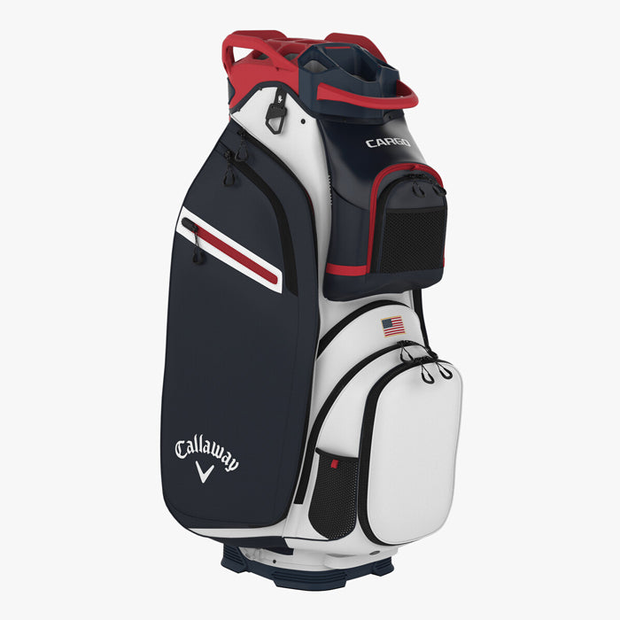 Callaway CARGO Cart Bag - White/Navy/Red Flag