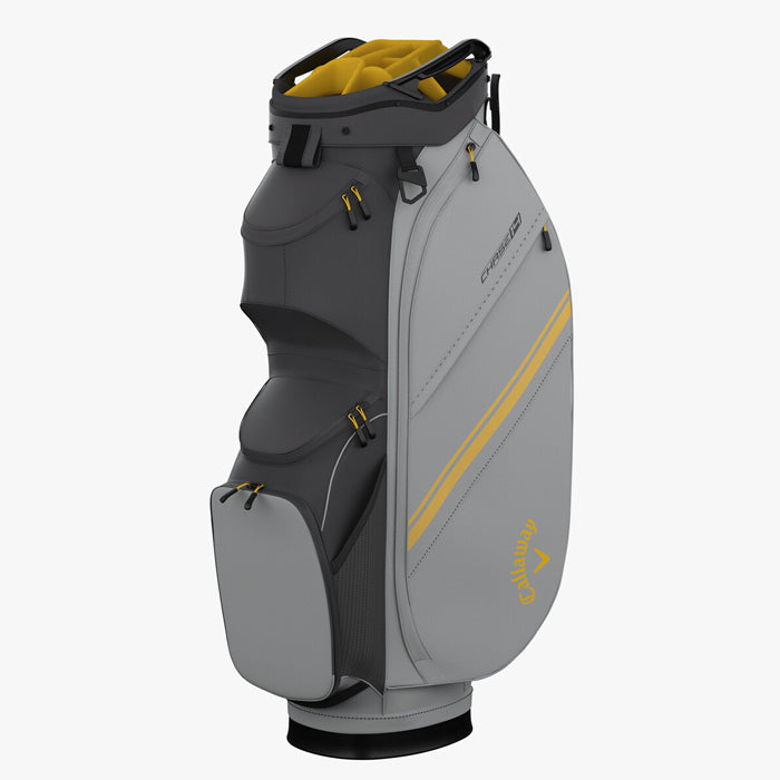 Callaway Chase 14 Cart Bag - Charcoal/Silver/Goldenrod