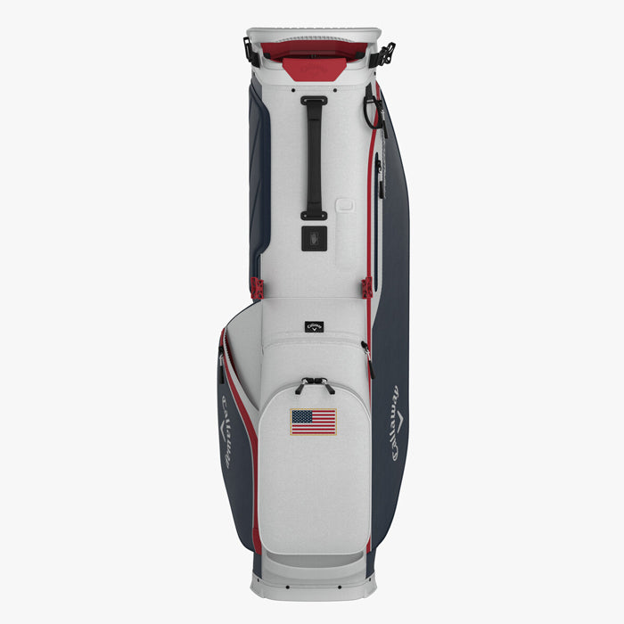 Callaway Fairway C Stand Bag - White/Navy HND/Red/Flag