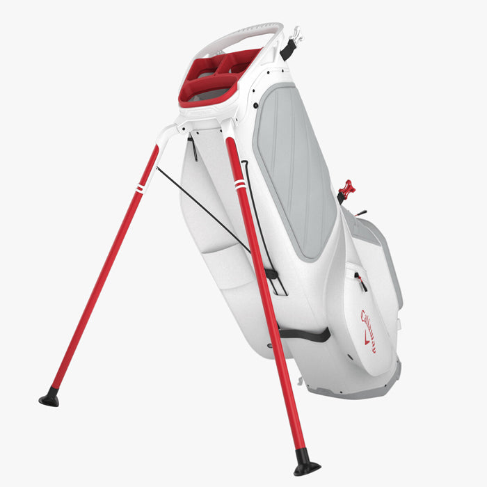 Callaway Fairway C Stand Bag - Silver/White/Fire Red