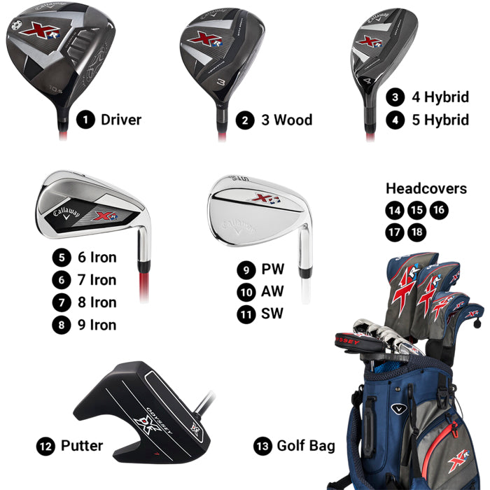 Callaway Men's XR 13-Piece Complete Set - Black/Silver