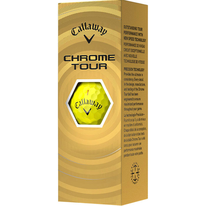 Callaway Chrome Tour Yellow Golf Balls