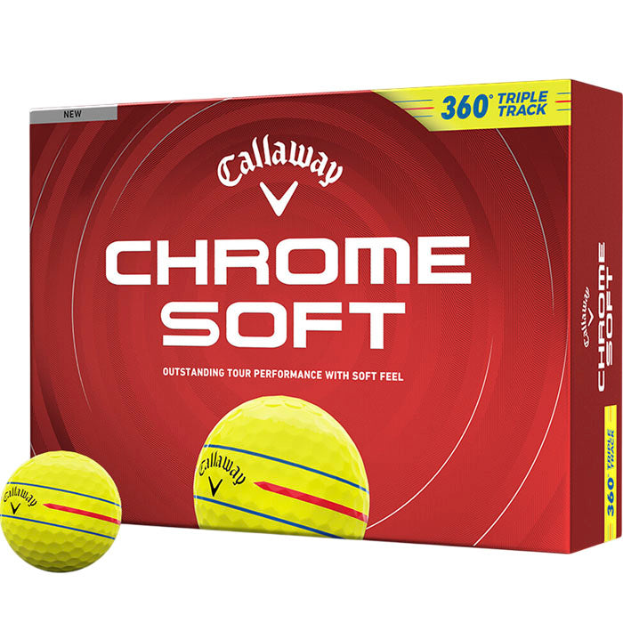 Callaway Chrome Soft 360 Triple Track Yellow Golf Balls