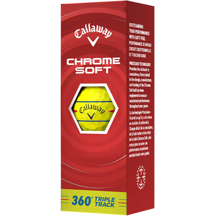 Callaway Chrome Soft 360 Triple Track Yellow Golf Balls