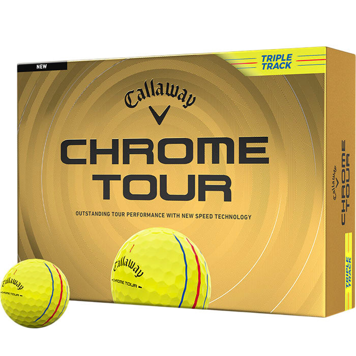 Callaway Chrome Tour Triple Track Yellow Golf Balls