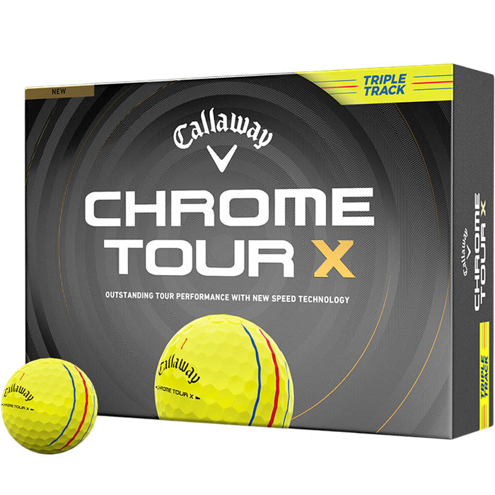 Callaway Chrome Tour X Triple Track Yellow Golf Balls