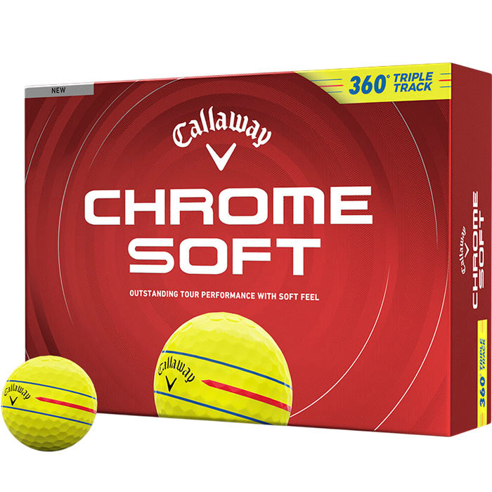 Callaway Chrome Soft 360 Triple Track Yellow Golf Balls