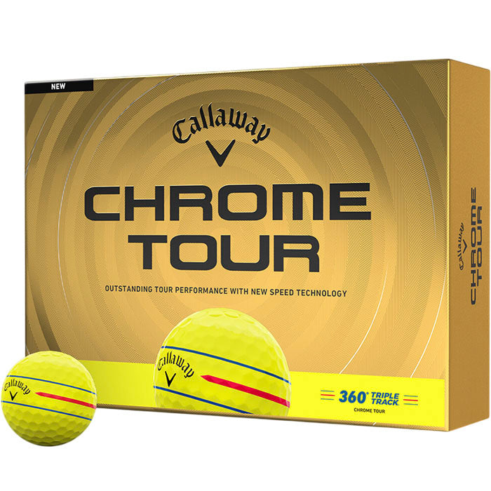 Callaway Chrome Tour 360 Triple Track Yellow Golf Balls