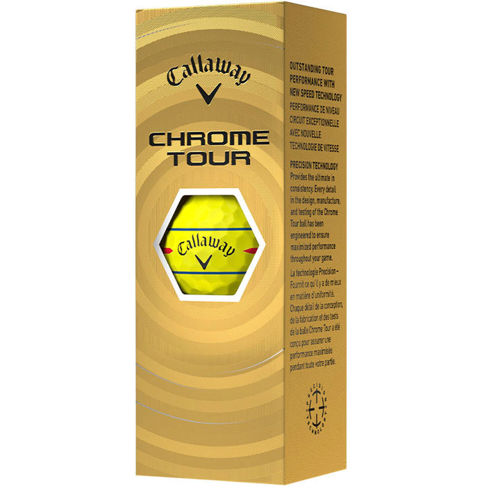Callaway Chrome Tour 360 Triple Track Yellow Golf Balls