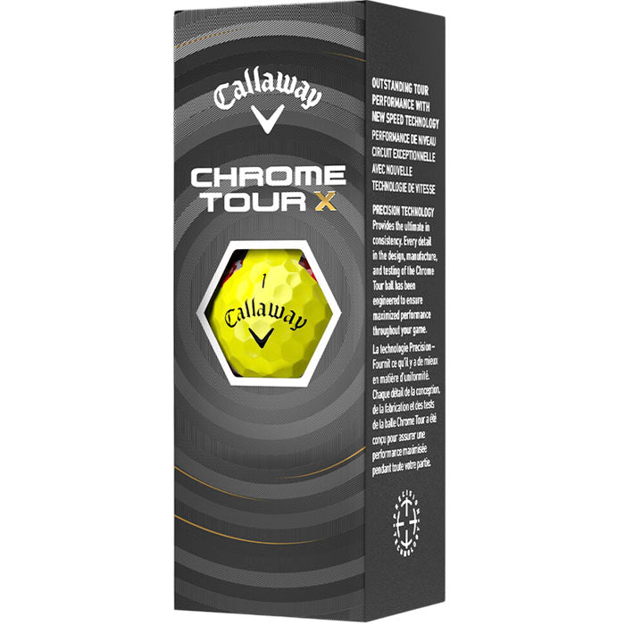 Callaway Chrome Tour X TruTrack Yellow Golf Balls