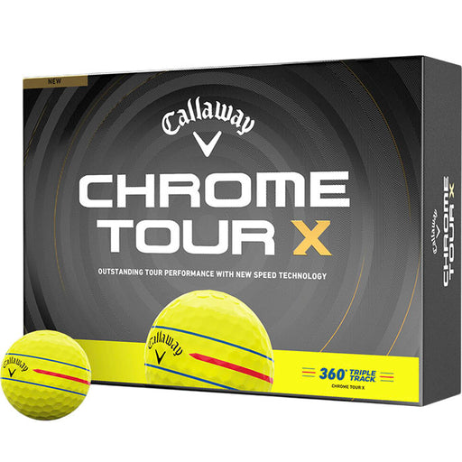 Callaway Chrome Tour X 360 Triple Track Yellow Golf Balls