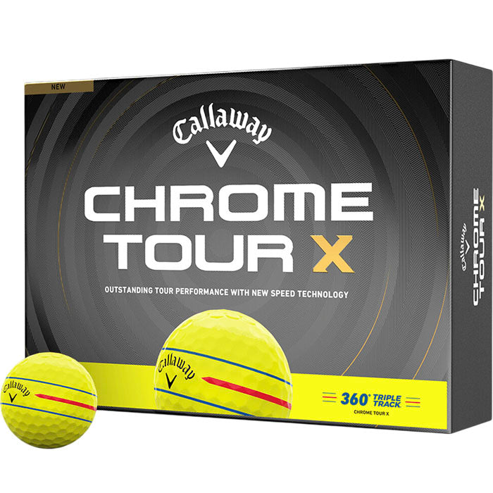 Callaway Chrome Tour X 360 Triple Track Yellow Golf Balls