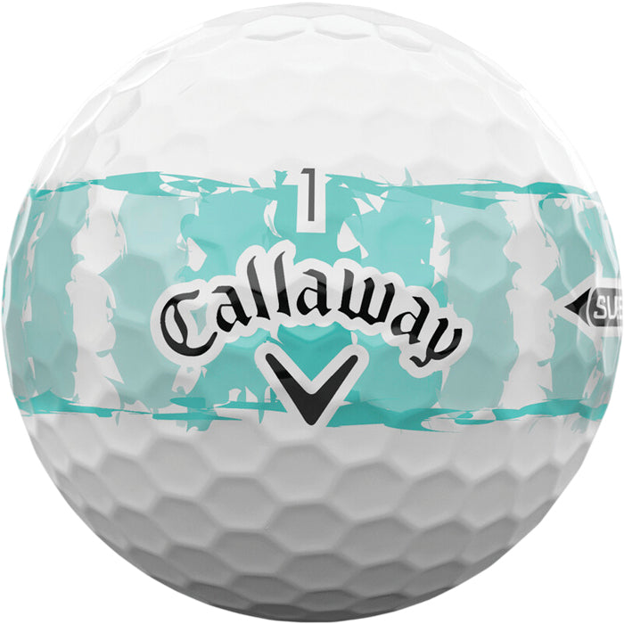 Callaway Supersoft Distressed Teal Stripe Golf Balls