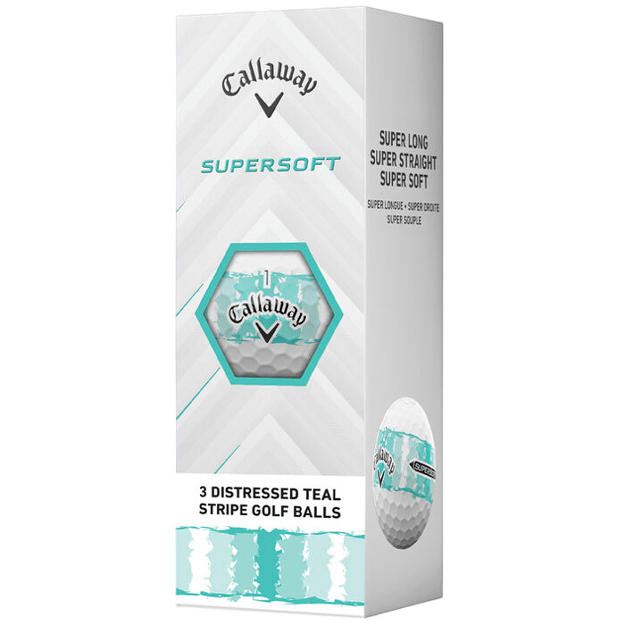 Callaway Supersoft Distressed Teal Stripe Golf Balls