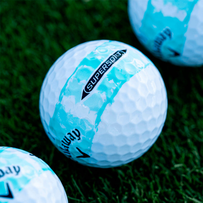Callaway Supersoft Distressed Teal Stripe Golf Balls