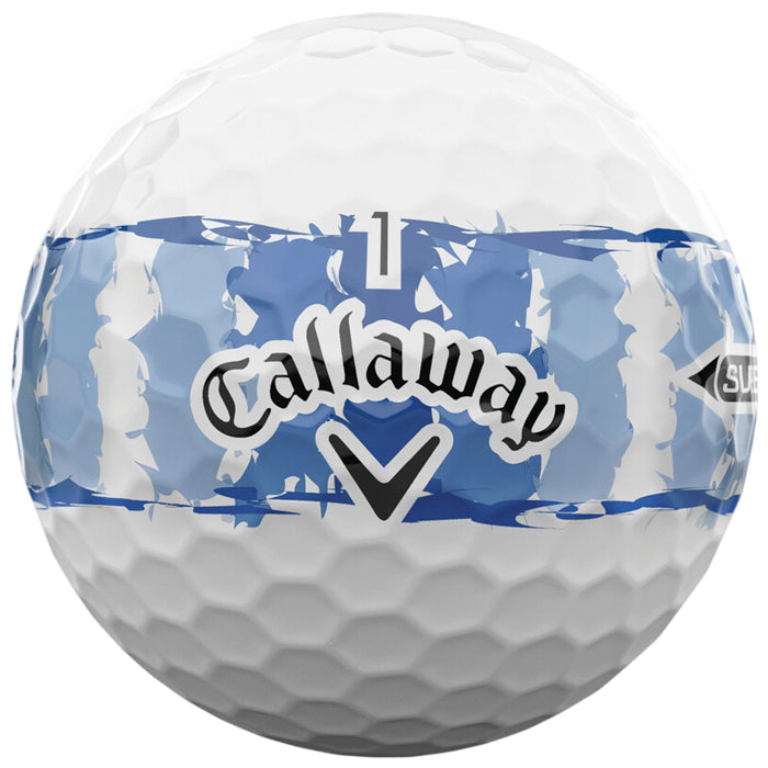 Callaway Supersoft Distressed Blue Stripe Golf Balls