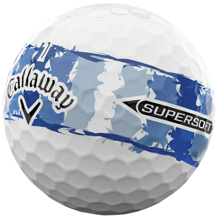 Callaway Supersoft Distressed Blue Stripe Golf Balls
