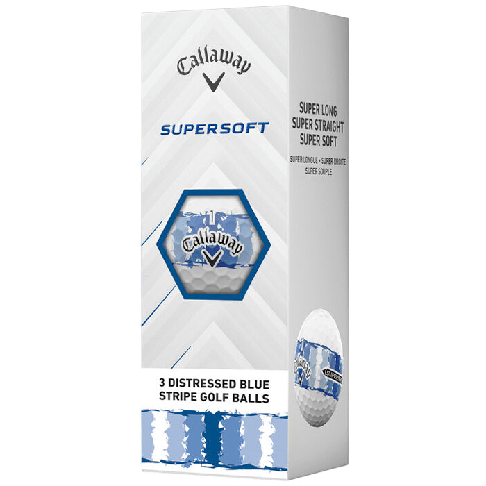 Callaway Supersoft Distressed Blue Stripe Golf Balls