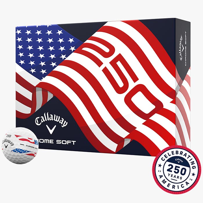 Callaway Limited Chrome Soft USA 250 Stripe Golf Balls