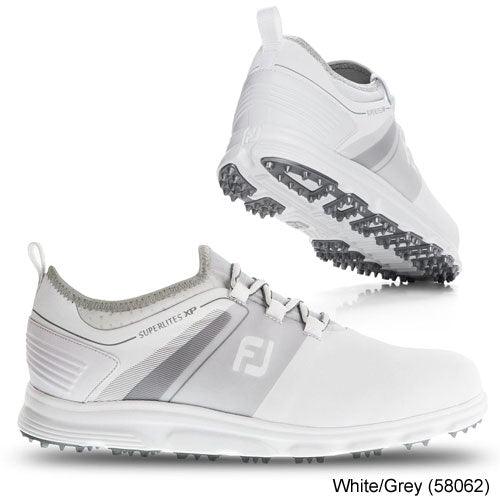 FootJoy SuperLites XP Shoes-Previous Season Style 14.0 White/Grey (58062) W - Fairway Golf