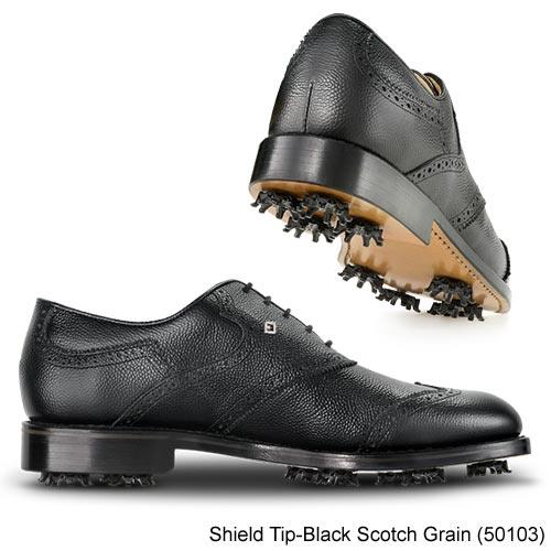 FootJoy FJ 1857 Golf Shoes 12.0 Shield Tip-Black Scotch Grain ( D - Fairway Golf