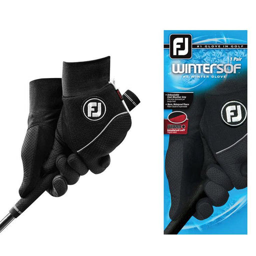 FootJoy Ladies WinterSof Pair Gloves ML Black Regular Pair (67409E-ML) - Fairway Golf