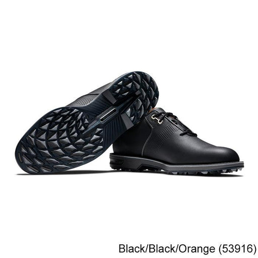 Footjoy Premiere Flint Spikeless Laced Series Shoes 11.5 Black/Black/Orange (53916) M - Fairway Golf