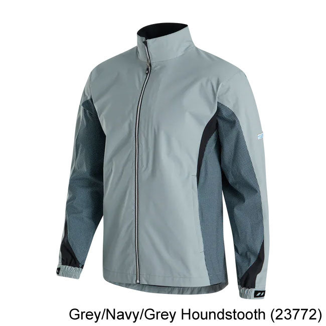 FootJoy FJ HydroLite Rain Jacket XXL Grey/Navy/Grey Houndstooth (237