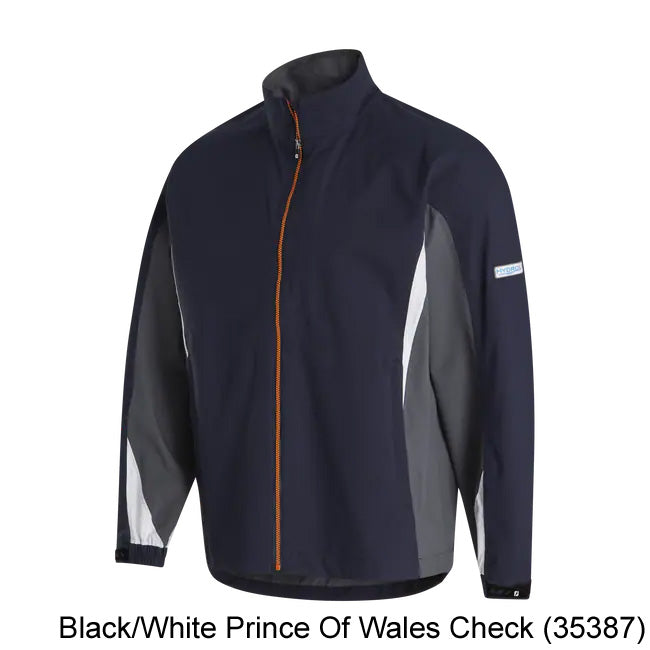 FootJoy FJ HydroLite Rain Jacket S Black/White Prince Of Wales Che