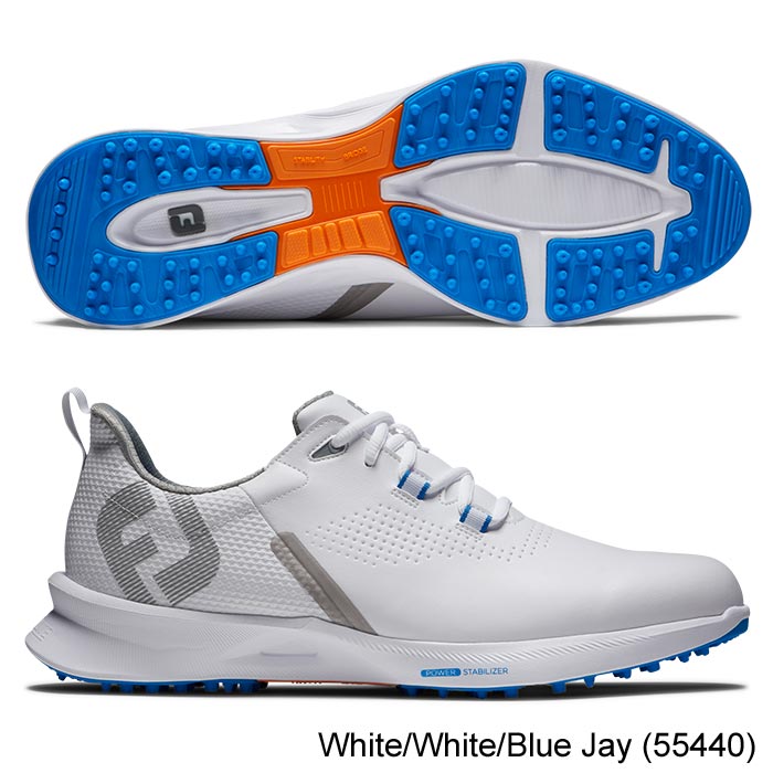 Footjoy FJ Fuel Shoes 9.5 White/White/Blue Jay (55440) XW