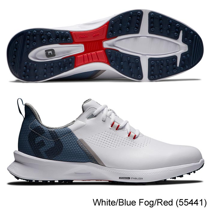 Footjoy FJ Fuel Shoes 9.5 White/Blue Fog/Red (55441) M