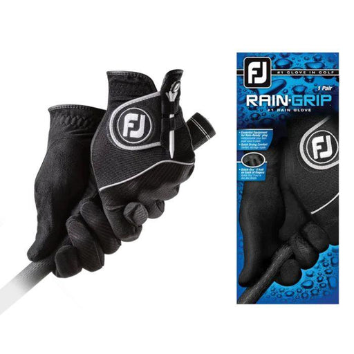 FootJoy Ladies RainGrip Pair Glove S Black Regular - Fairway Golf