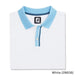 FootJoy Solid Stretch Pique with Stripe Placket Knit Collar L White (29606) - Fairway Golf