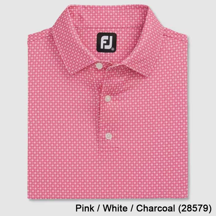 FootJoy Dot Geo Print Lisle Golf Shirts