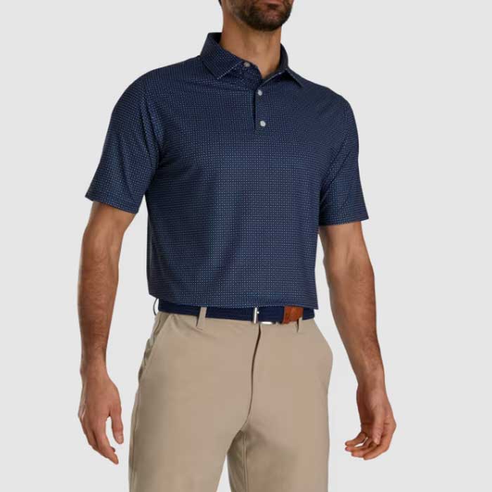 FootJoy Dot Geo Print Lisle Golf Shirts