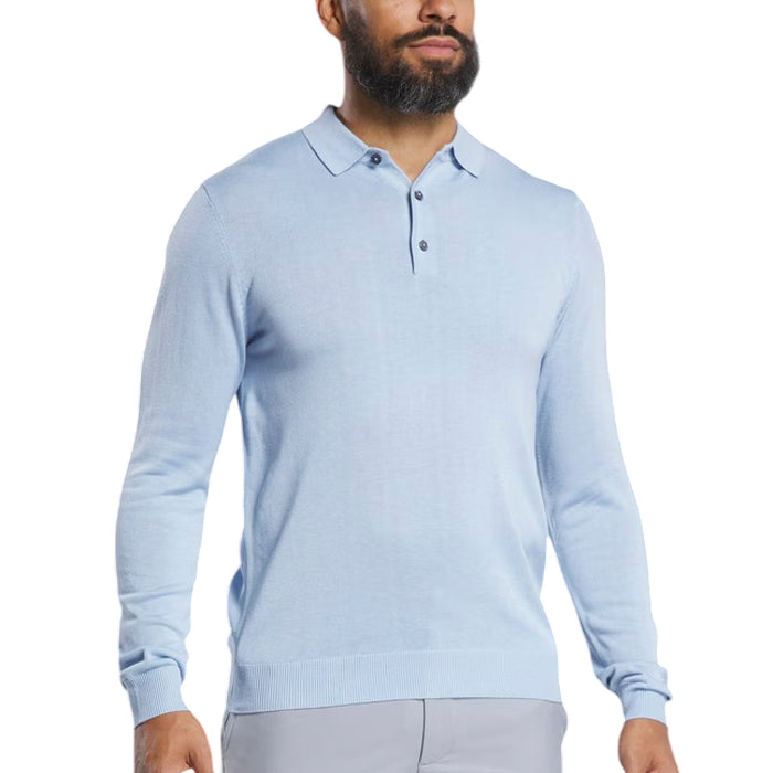 FootJoy Sweater Polo - Heather Light Blue